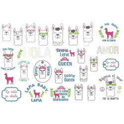 Stickserie - La Llama Loca